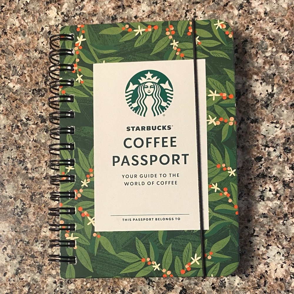 Starbucks Green Coffee Passport with Leaf Design